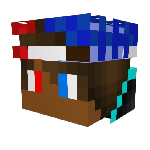 ochangsun Minecraft avatar head, 3D render