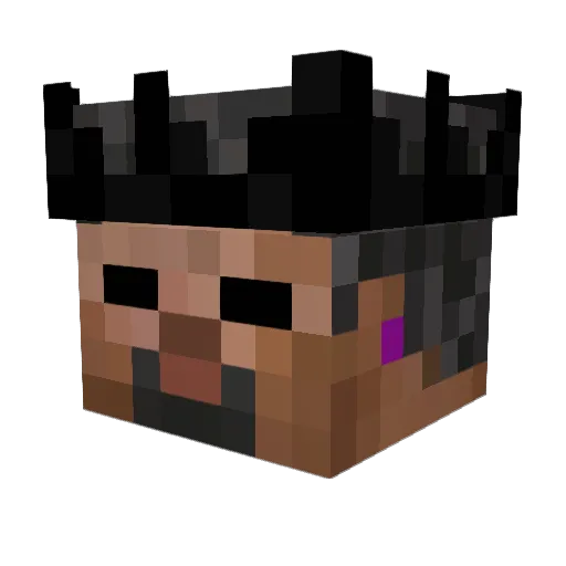 ochernyyo Minecraft avatar head, 3D render