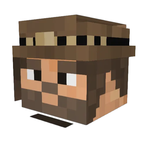 ochodz Minecraft avatar head, 3D render