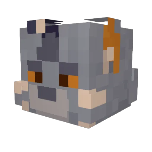 ochreden Minecraft avatar head, 3D render