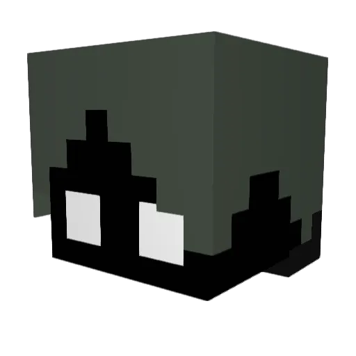 ochyai Minecraft avatar head, 3D render