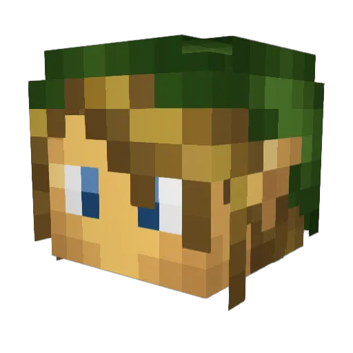 ocinotam Minecraft avatar head, 3D render