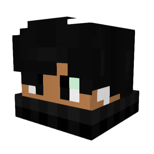 ockybb Minecraft avatar head, 3D render