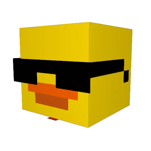 oclix Minecraft avatar head, 3D render