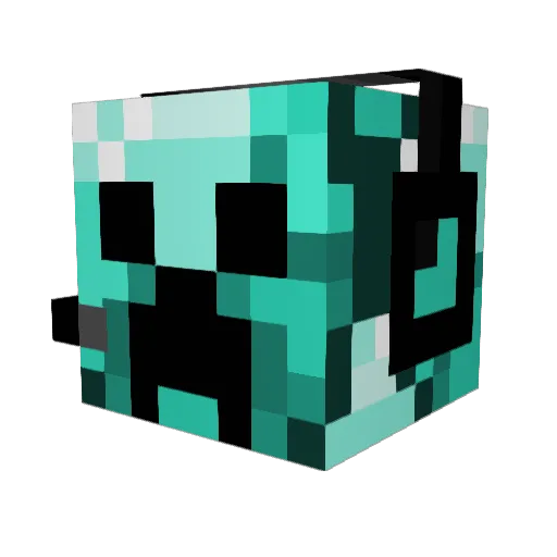 ocoats Minecraft avatar head, 3D render