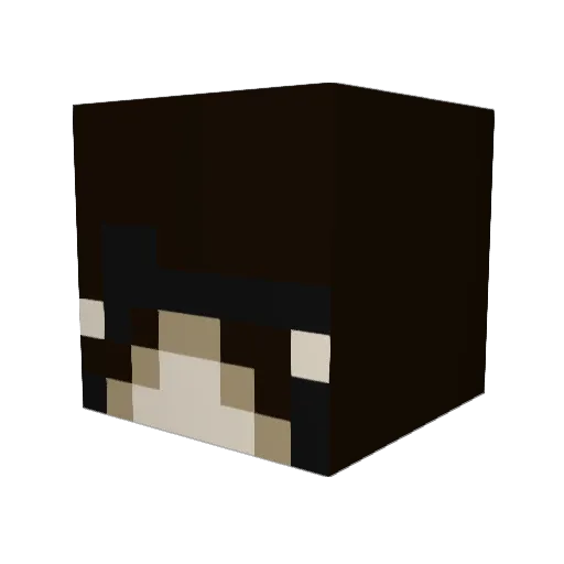 ocreshed Minecraft avatar head, 3D render