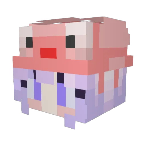 octomoon Minecraft avatar head, 3D render