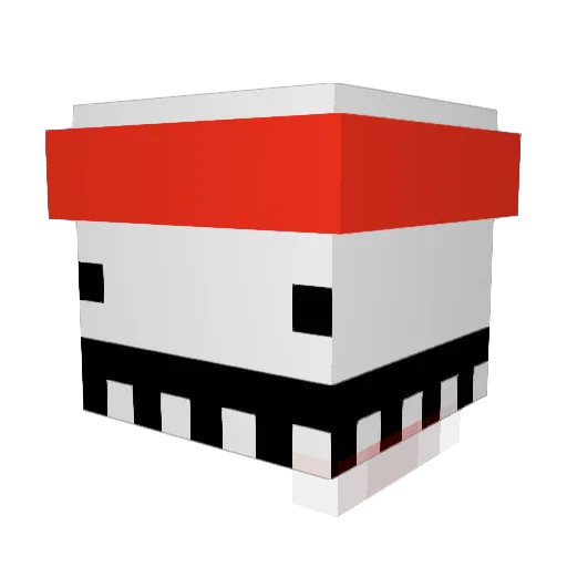 octopasty Minecraft avatar head, 3D render