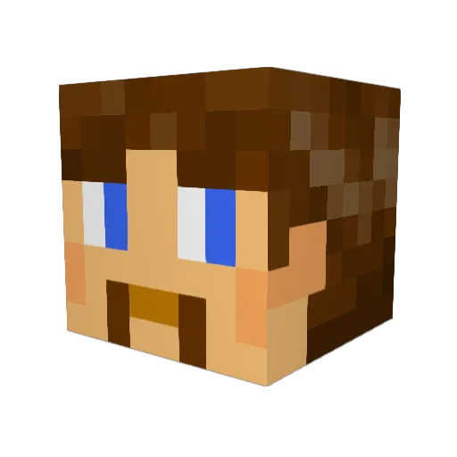 octospark Minecraft avatar head, 3D render