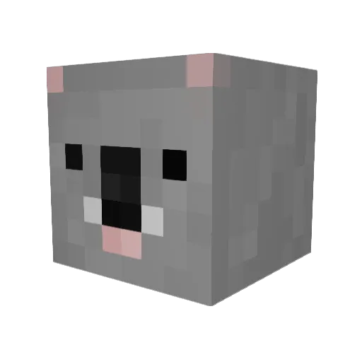 octotango Minecraft avatar head, 3D render