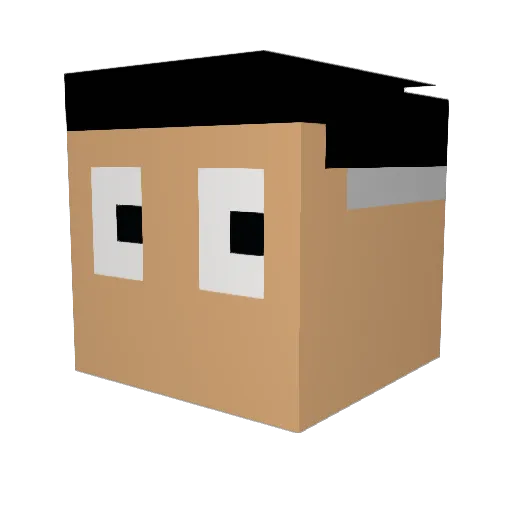 ocvangj4f Minecraft avatar head, 3D render