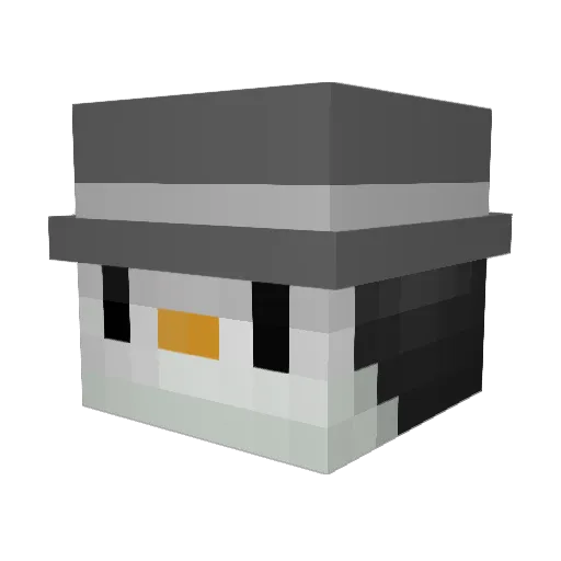 ocxy_YT Minecraft avatar head, 3D render