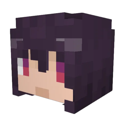 odaka_san Minecraft avatar head, 3D render