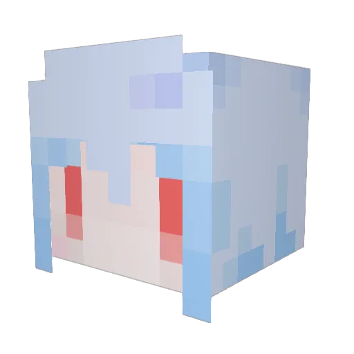 odamaki Minecraft avatar head, 3D render