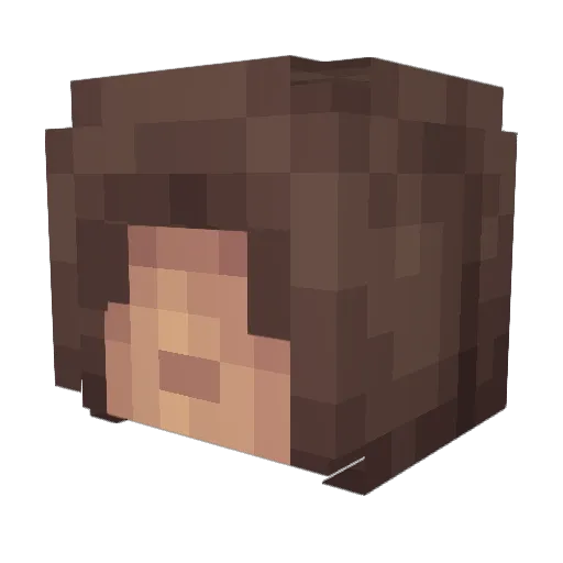 oddRoboto Minecraft avatar head, 3D render