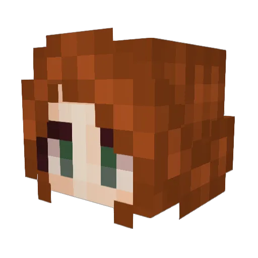 oddityhag Minecraft avatar head, 3D render