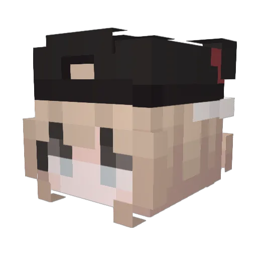 odeiolulu Minecraft avatar head, 3D render