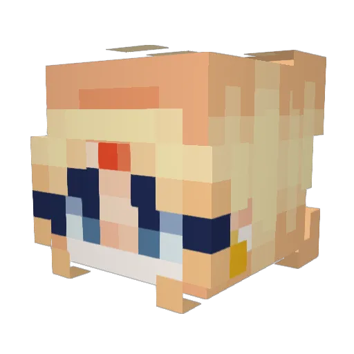 odelei Minecraft avatar head, 3D render