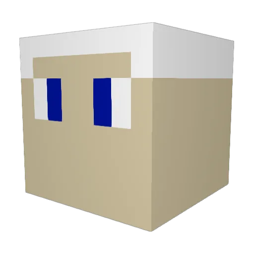 oden_1 Minecraft avatar head, 3D render