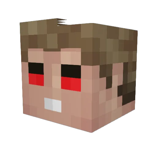 odie400 Minecraft avatar head, 3D render