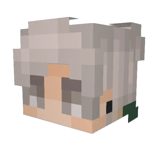 odixie Minecraft avatar head, 3D render