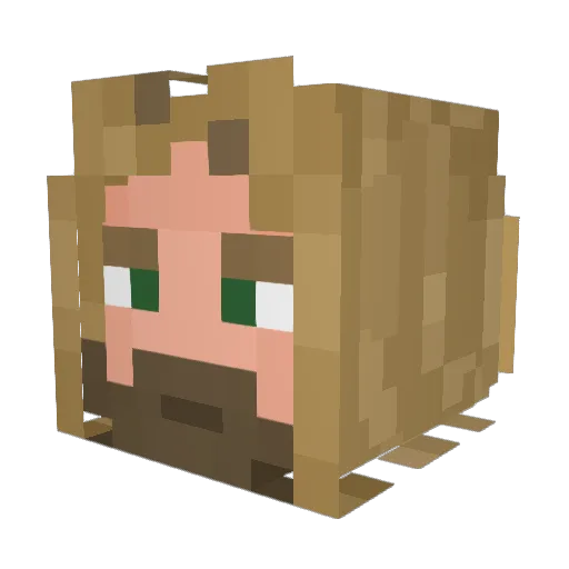 odobob Minecraft avatar head, 3D render