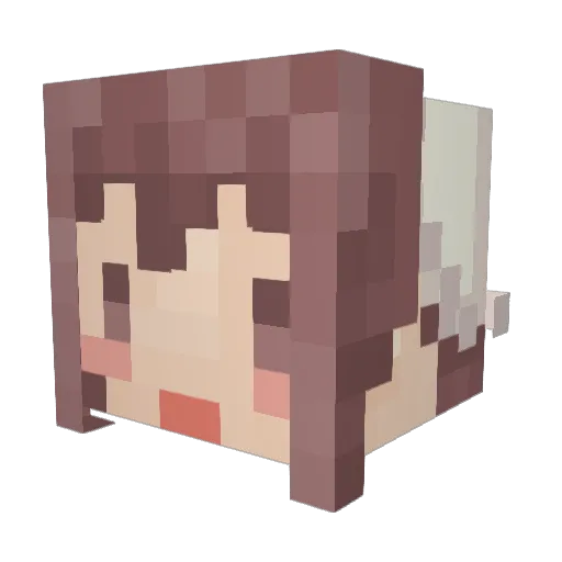 odoroki Minecraft avatar head, 3D render