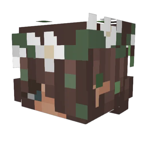 odussomai Minecraft avatar head, 3D render