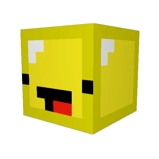 oef123 Minecraft avatar head, 3D render
