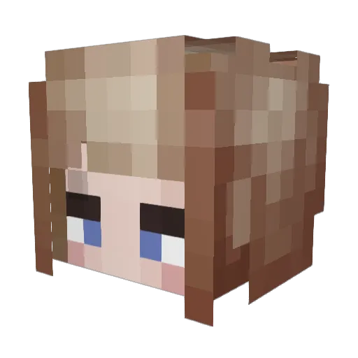 oemelo Minecraft avatar head, 3D render