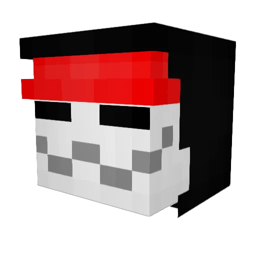 oepn Minecraft avatar head, 3D render