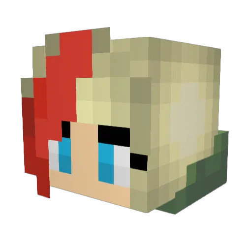 oersza Minecraft avatar head, 3D render