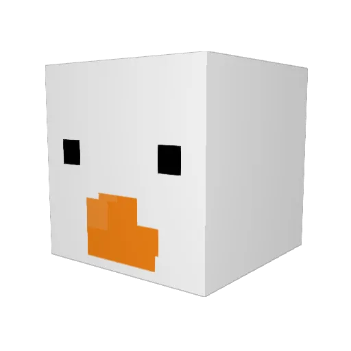 oewen Minecraft avatar head, 3D render