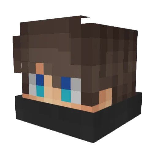 ofbach Minecraft avatar head, 3D render