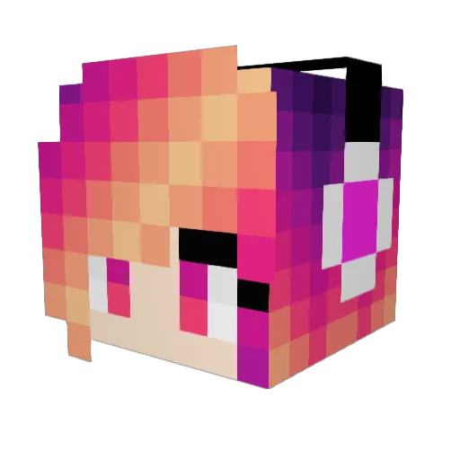 ofc7 Minecraft avatar head, 3D render