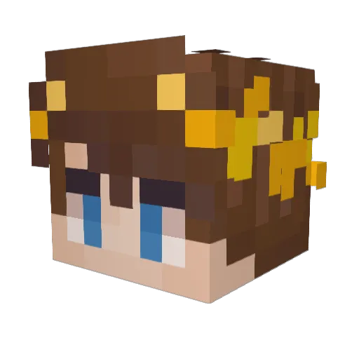 ofcrow Minecraft avatar head, 3D render