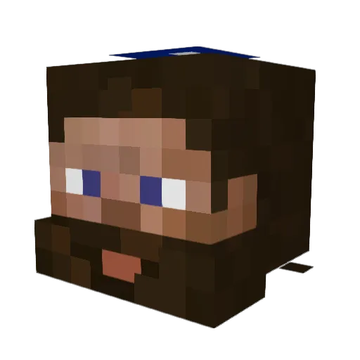 oferlevi Minecraft avatar head, 3D render