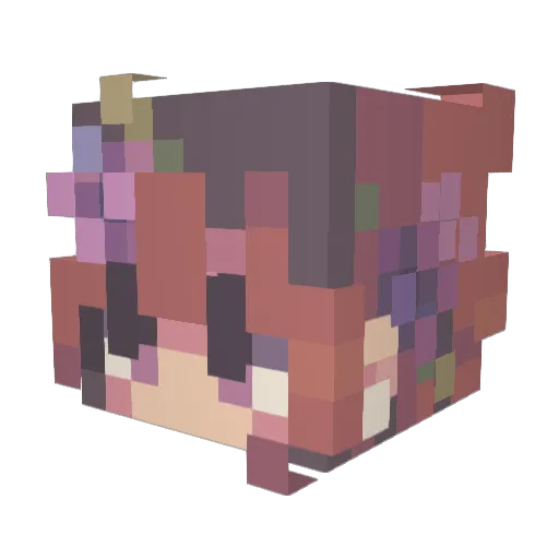 offcenter Minecraft avatar head, 3D render