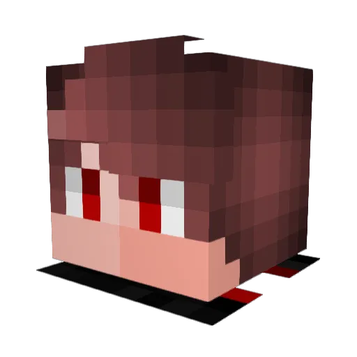 officalf Minecraft avatar head, 3D render