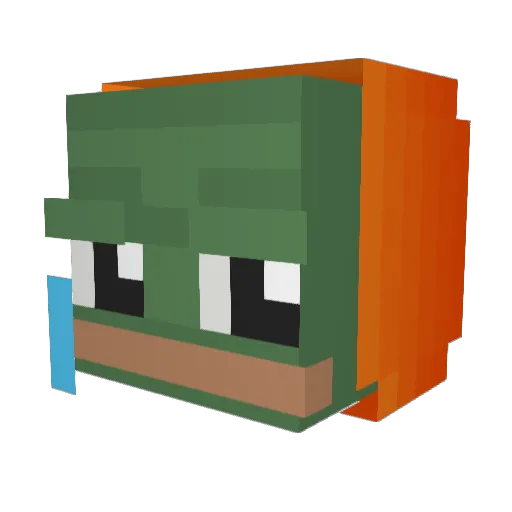 officercooch Minecraft avatar head, 3D render