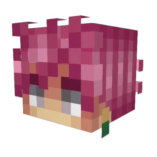 officialbda Minecraft avatar head, 3D render