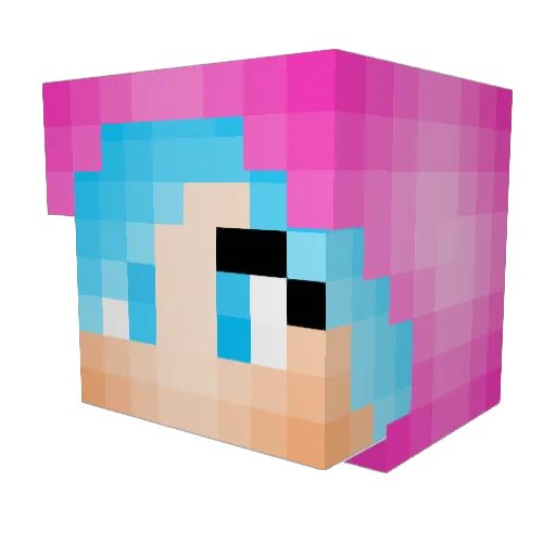 officialdanger Minecraft avatar head, 3D render