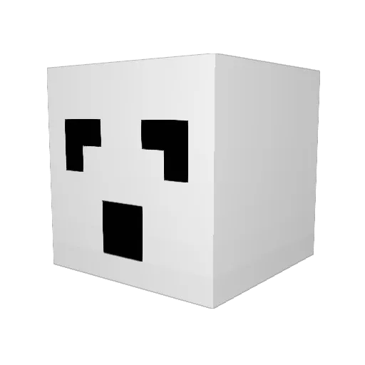 offiez Minecraft avatar head, 3D render