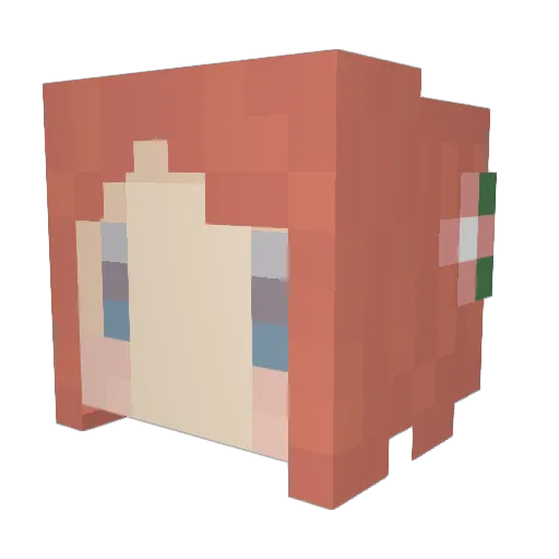 offl7ne Minecraft avatar head, 3D render