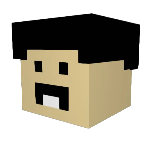 offshorenugs Minecraft avatar head, 3D render