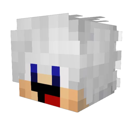 offstron Minecraft avatar head, 3D render