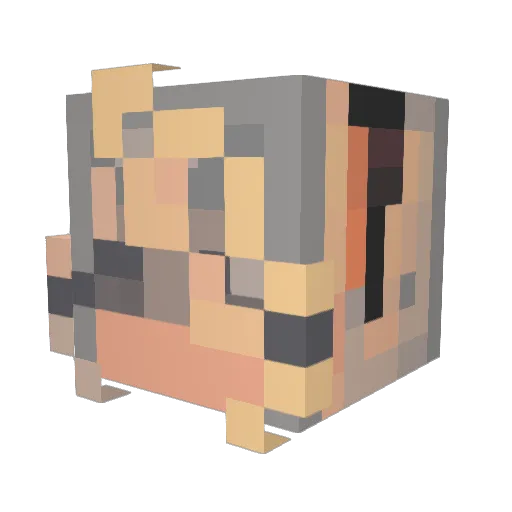 offtones Minecraft avatar head, 3D render