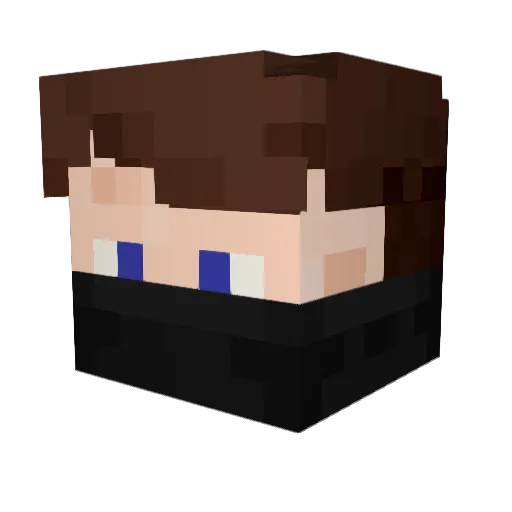 offwaffles Minecraft avatar head, 3D render