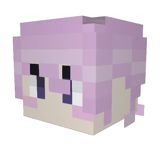 ofiliaaa Minecraft avatar head, 3D render