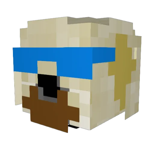 ofir_shabopi Minecraft avatar head, 3D render